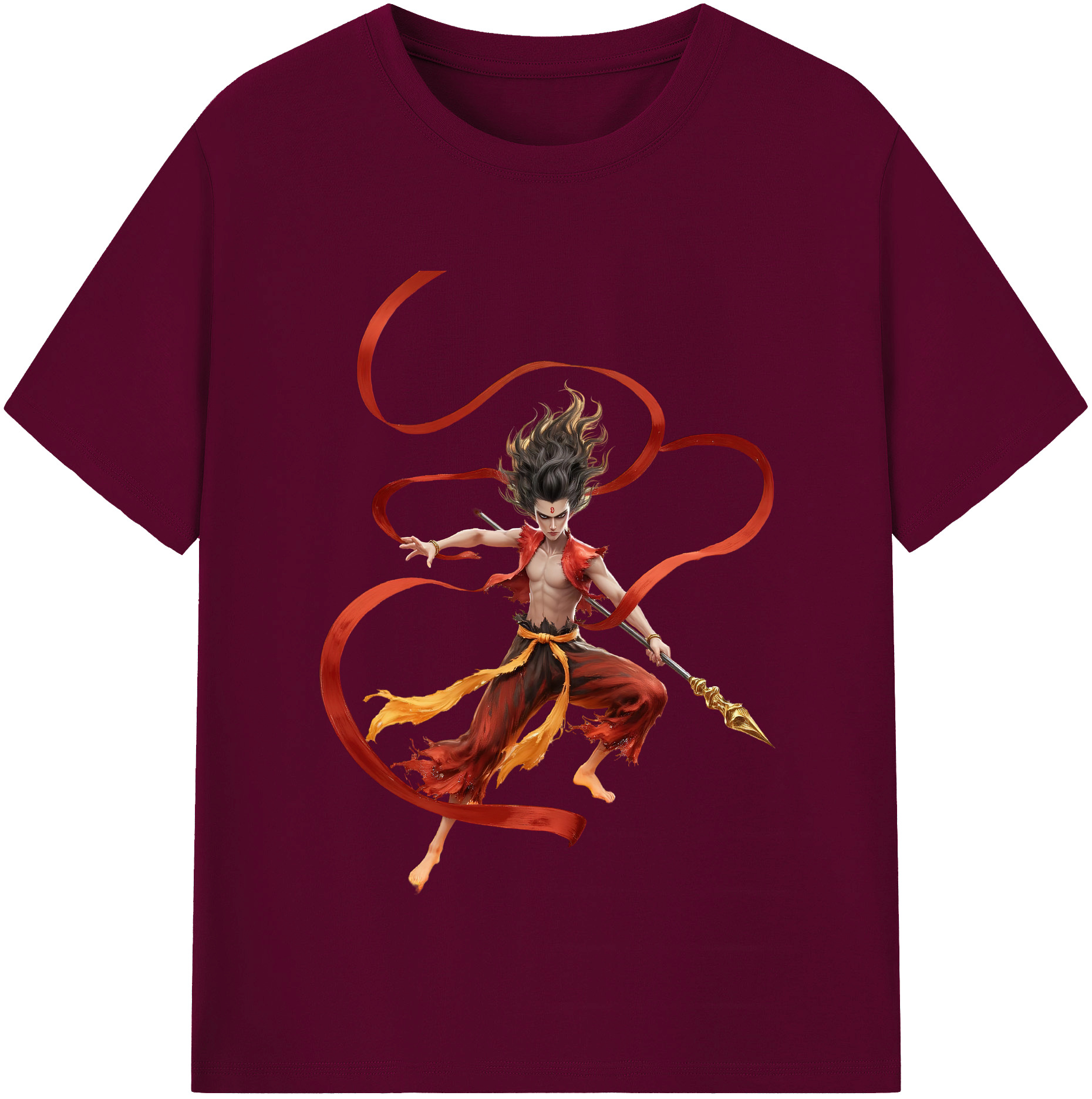 （画像用） Ne Zha 2 ナタ 魔童の大暴れ レディースカジュアルプリントTシャツ（綿100％）
